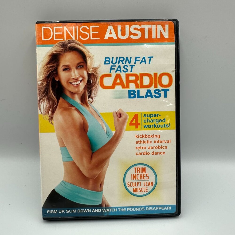 Denise Austin Burn Fat Fast Cardio Blast DVD Lionsgate Full Screen 2007 Workout